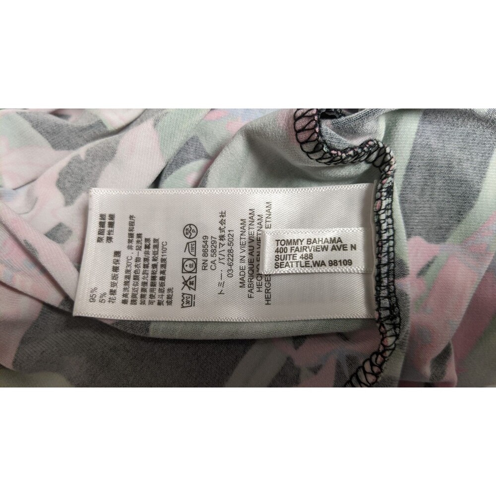 Tommy Bahama Women's Orchid Isle Faux Wrap Dress Tropical Classic Vacation Large - Picture 15 of 16